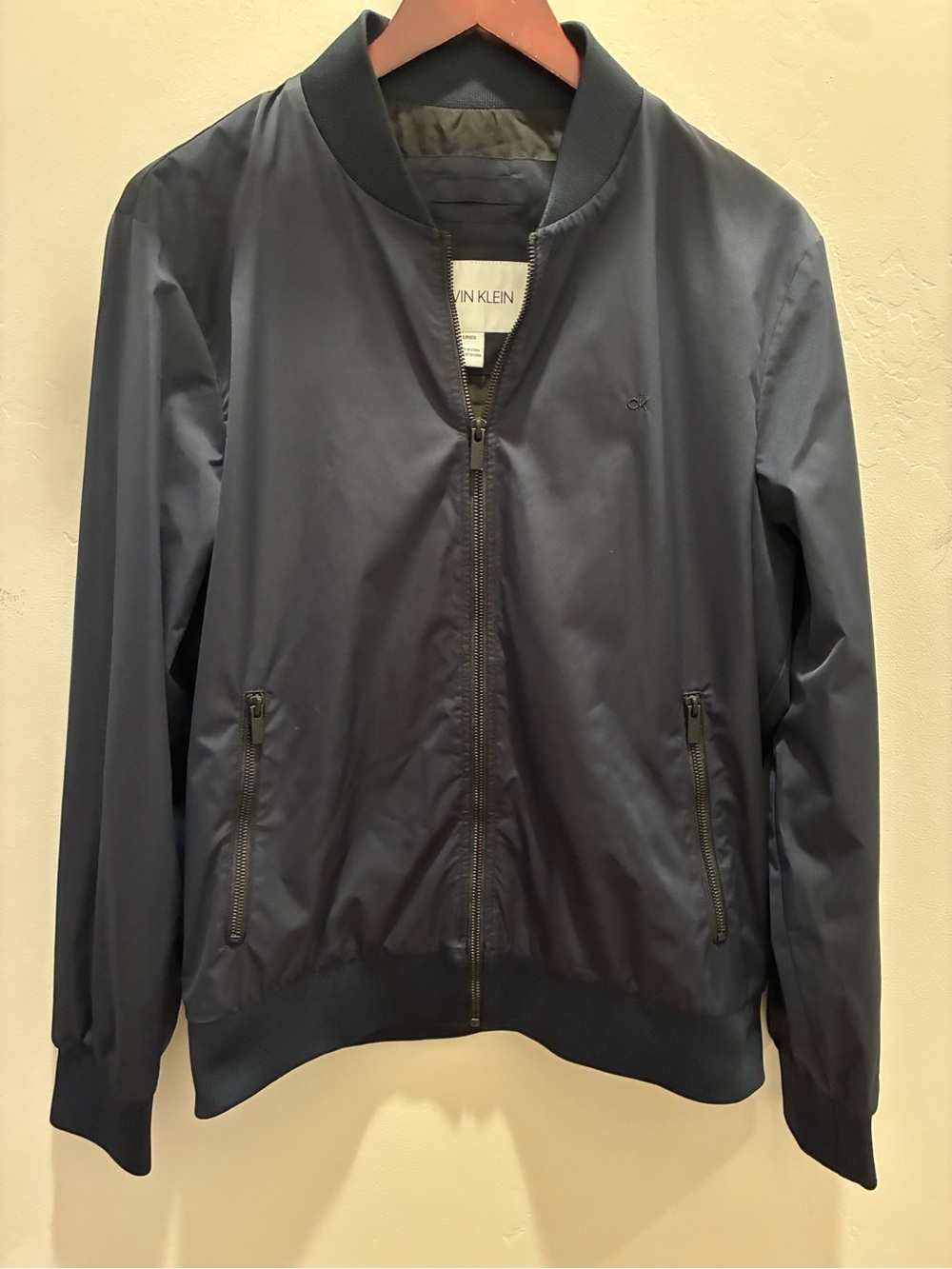 Calvin Klein Men’s Dark Blue Bomber Jacket Size S